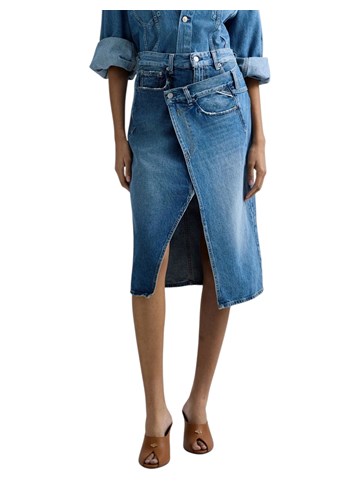 Replay MIDI SUKNJA OD JEANSA S DUPLIM KOPČANJEM - 2