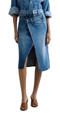 MIDI SUKNJA OD JEANSA S DUPLIM KOPČANJEM - 2