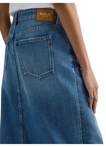 Replay MIDI SUKNJA OD JEANSA S DUPLIM KOPČANJEM - 7