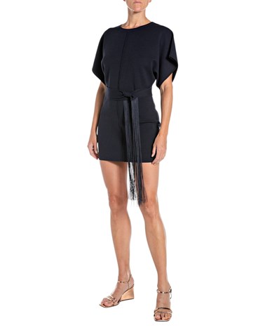 Replay mini pletena haljina s remenom u struku