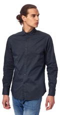 MUŠKA SLIM FIT KOŠULJA U TAMNO PLAVOJ BOJI - 2