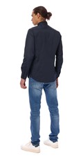 MUŠKA SLIM FIT KOŠULJA U TAMNO PLAVOJ BOJI - 4