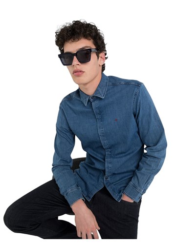 Replay MUŠKA TRAPER KOŠULJE UŽEG KROJA - 2