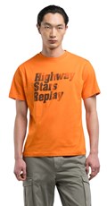 NARANČASTA MAJICA S PRINTOM HIGHWAY STARS REPLAY - 4