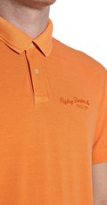 NARANČASTA POLO MAJICA S IZVEZENIM LOGOM - 3