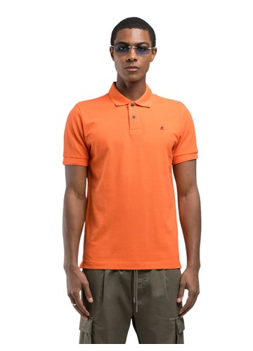Replay NARANČASTA POLO MAJICA S KONTRASTNIM MINI LOGOM - 2
