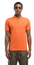 NARANČASTA POLO MAJICA S KONTRASTNIM MINI LOGOM - 2