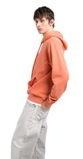 NARANČASTI SWEATSHIRT S KAPULJAČOM I PRINTOM BROJA - 2