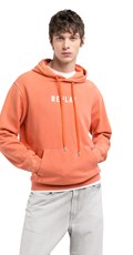 NARANČASTI SWEATSHIRT S KAPULJAČOM I PRINTOM BROJA - 6