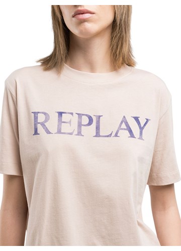 Replay NJEŽNO ROZA PAMUČNA MAJICA S REPLAY NATPISOM - 5