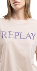 NJEŽNO ROZA PAMUČNA MAJICA S REPLAY NATPISOM - 5
