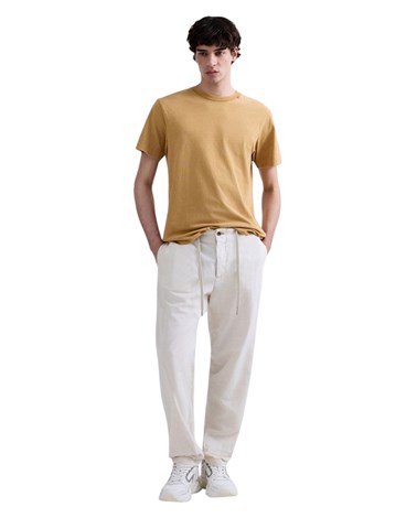 Replay oker majica od žerseja s izvezenim r na ovratniku