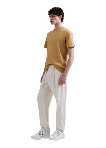 Replay OKER MAJICA OD ŽERSEJA S IZVEZENIM R NA OVRATNIKU - 4