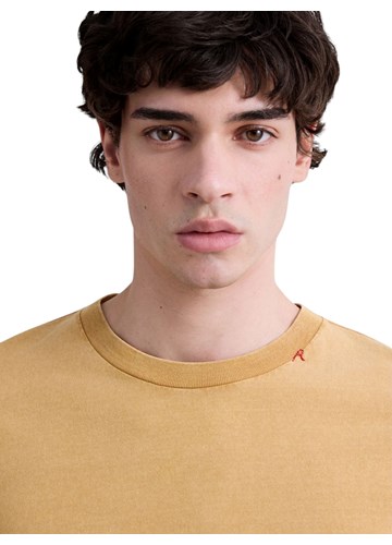 Replay OKER MAJICA OD ŽERSEJA S IZVEZENIM R NA OVRATNIKU - 5