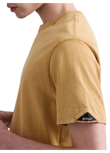 Replay OKER MAJICA OD ŽERSEJA S IZVEZENIM R NA OVRATNIKU - 6