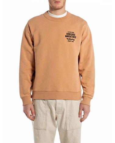 Replay oker sweatshirt s natpisom denim goods na prsima