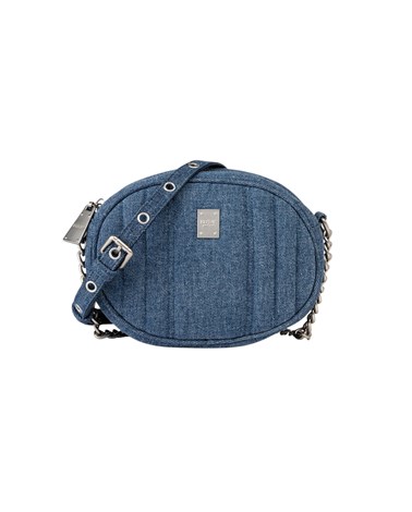 FW3708 A0900E Replay ovalna denim torbica s metalnim logom Replay ovalna denim torbica s metalnim logom