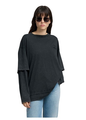 Replay OVERSIZE MAJICA S DVOSTRUKIM RUKAVIMA - 2