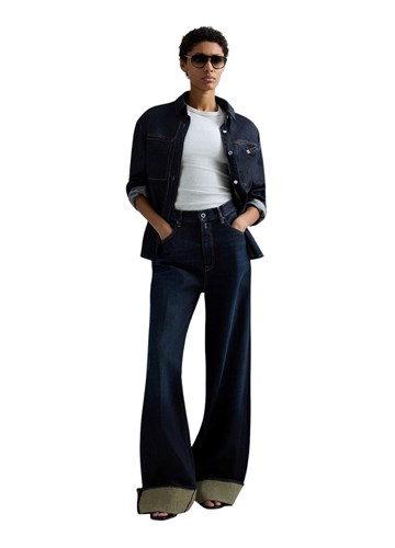 Replay OVERSIZED INDIGO DENIM KOŠULJA - 1