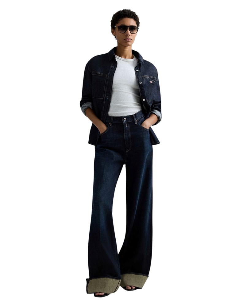 Replay OVERSIZED INDIGO DENIM KOŠULJA - 1