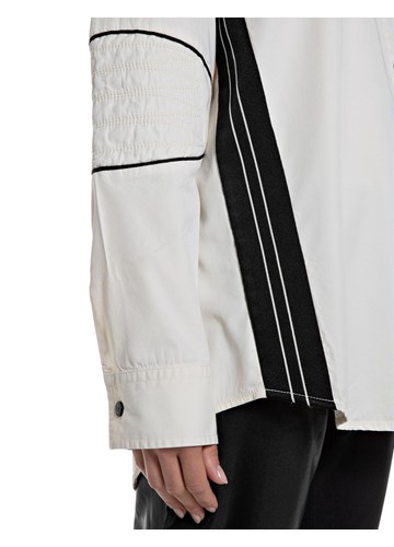 Replay OVERSIZED KOŠULJA OD KEPERA S UKRASNIM ŠAVOVIMA - 5