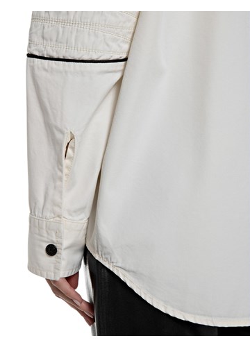 Replay OVERSIZED KOŠULJA OD KEPERA S UKRASNIM ŠAVOVIMA - 6