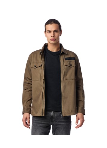 Replay PAMUČNA ZELENA KOŠULJA SA ZIPOM U VOJNIČKOM STILU - 2