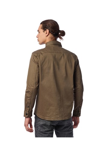 Replay PAMUČNA ZELENA KOŠULJA SA ZIPOM U VOJNIČKOM STILU - 4