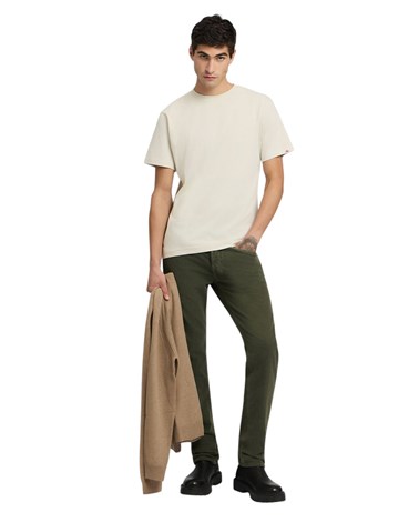 Replay pamučna bijela majica s natpisom u istoj boji