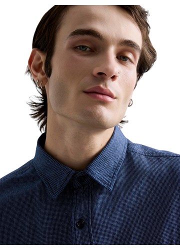 Replay PAMUČNA KOŠULJA S MIKRO KOCKICAMA - 5