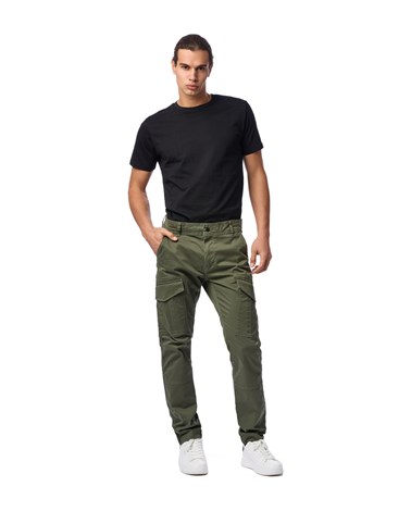 Replay pamučne cargo hlače u zelenoj boji