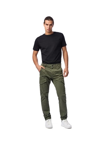 Replay PAMUČNE CARGO HLAČE U ZELENOJ BOJI - 1