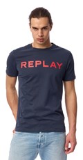 PLAVA MAJICA KRATKIH RUKAVA S CLASSIC REPLAY PRINTOM - 2