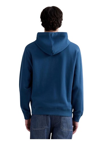 Replay PLAVA MAJICA OD FROTIRA S KAPULJAČOM I ZATVARAČEM - 3