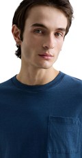 PLAVA MAJICA OD LANA I PAMUKA S DŽEPIĆEM - 5