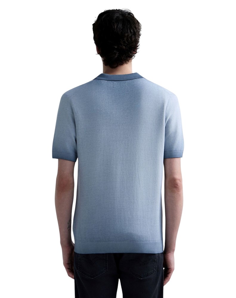 Replay PLAVA PLETENA POLO MAJICA S OMBRE EFEKTOM - 3