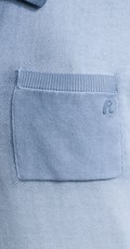 PLAVA PLETENA POLO MAJICA S OMBRE EFEKTOM - 6