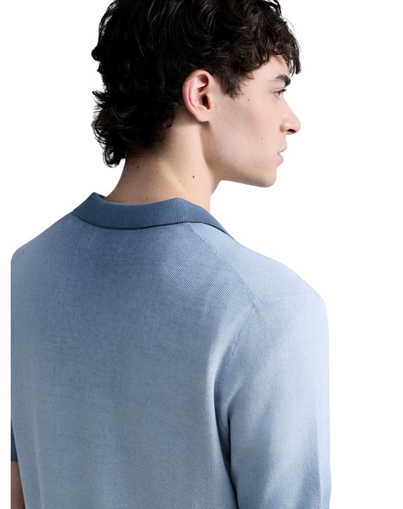 Replay PLAVA PLETENA POLO MAJICA S OMBRE EFEKTOM - 7