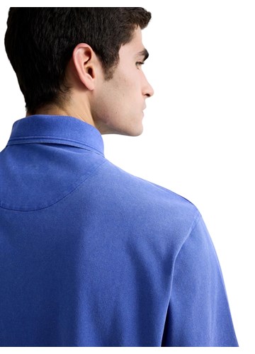 Replay PLAVA POLO MAJICA OD PIQUE PAMUKA S IZVEZENIM SLOVOM R - 7