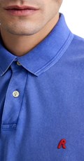 PLAVA POLO MAJICA OD PIQUE PAMUKA S IZVEZENIM SLOVOM R - 6