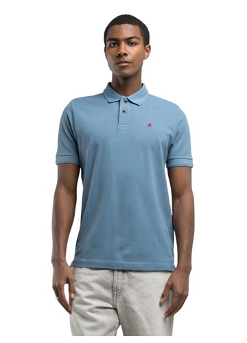 Replay PLAVA POLO MAJICA S KONTRASTNIM MINI LOGOM - 2