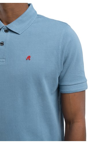 Replay PLAVA POLO MAJICA S KONTRASTNIM MINI LOGOM - 3