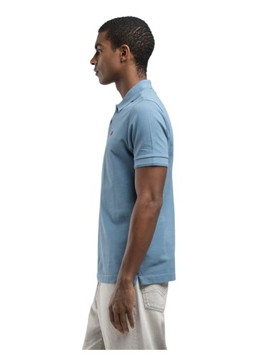Replay PLAVA POLO MAJICA S KONTRASTNIM MINI LOGOM - 4