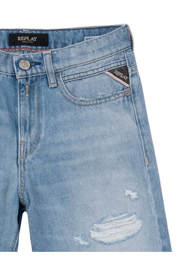 Replay PLAVE KRATKE JEANS HLAČE S PODEROTINAMA ZA DJEČAKE - 2