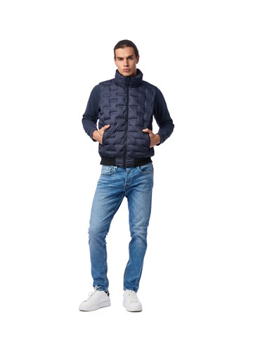 Replay PLAVI PRSLUK S VISOKIM OVRATNIKOM I PROŠIVIMA - 1