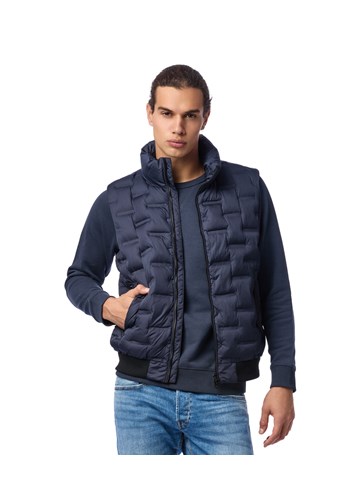 Replay PLAVI PRSLUK S VISOKIM OVRATNIKOM I PROŠIVIMA - 2