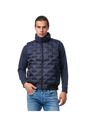 Replay PLAVI PRSLUK S VISOKIM OVRATNIKOM I PROŠIVIMA - 3