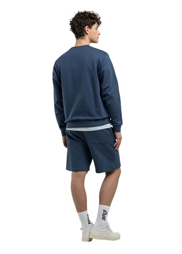 Replay PLAVI SWEATSHIRT S GUMIRANIM REPLAY NATPISOM - 2