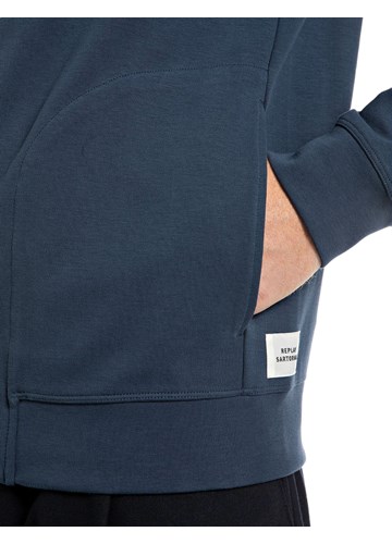 Replay PLAVI SARTORIALE SWEATSHIRT S DUPLIM ZATVARAČEM  - 4