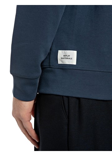 Replay PLAVI SARTORIALE SWEATSHIRT S DUPLIM ZATVARAČEM  - 5